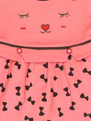 pink cotton blend frock - 17539248 - Standard Image - 3