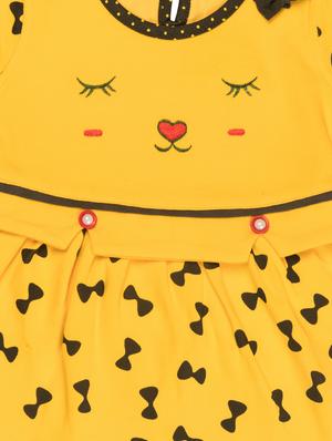 yellow cotton blend frock - 17539249 - Standard Image - 3