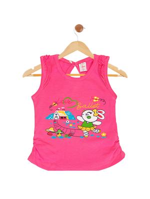 pink cotton blend frock - 17539256 - Standard Image - 3