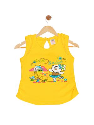 yellow cotton blend frock - 17539257 - Standard Image - 3