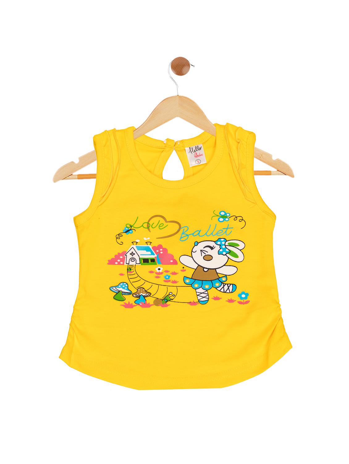 yellow cotton blend frock - 17539257 - Zoom Image - 3