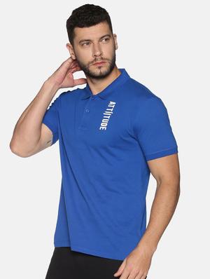 blue printed collared t-shirt - 17539279 - Standard Image - 2