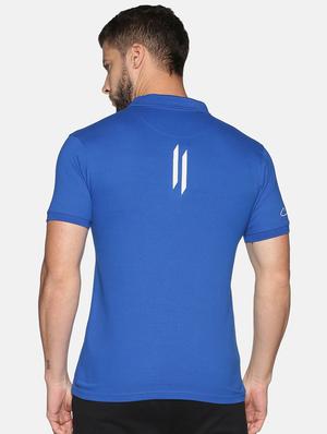 blue printed collared t-shirt - 17539279 - Standard Image - 3