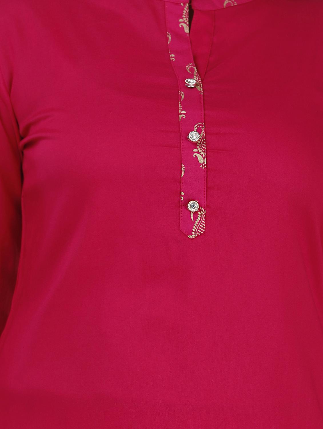 gold print kurta sharara set - 17539308 - Zoom Image - 4