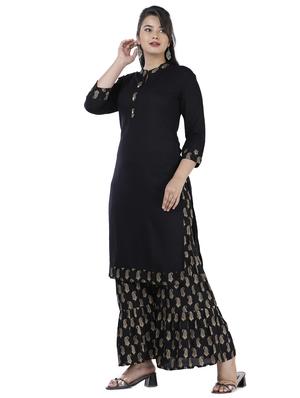 gold print kurta sharara set - 17539309 - Standard Image - 2