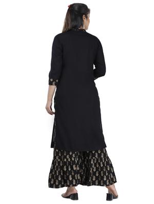 gold print kurta sharara set - 17539309 - Standard Image - 3