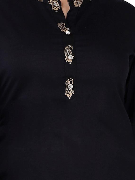 gold print kurta sharara set - 17539309 - Zoom Image - 4