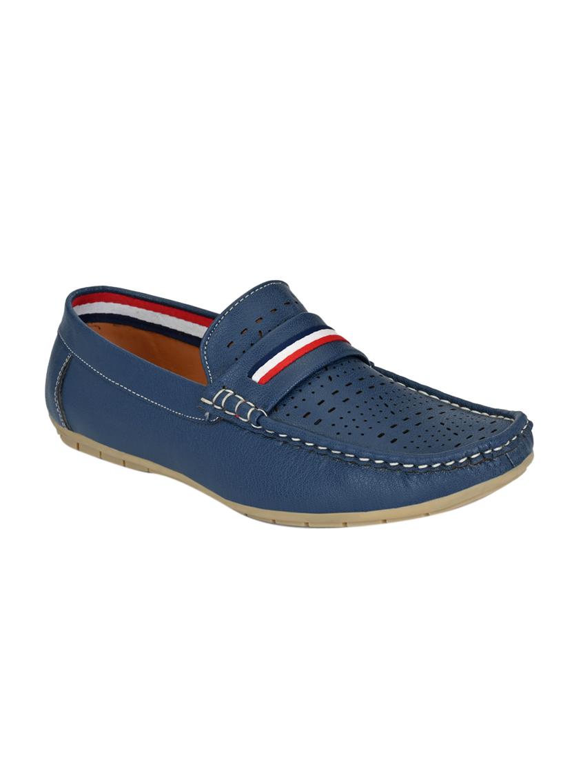 blue patent leather slip on loafers - 17539320 - Zoom Image - 1
