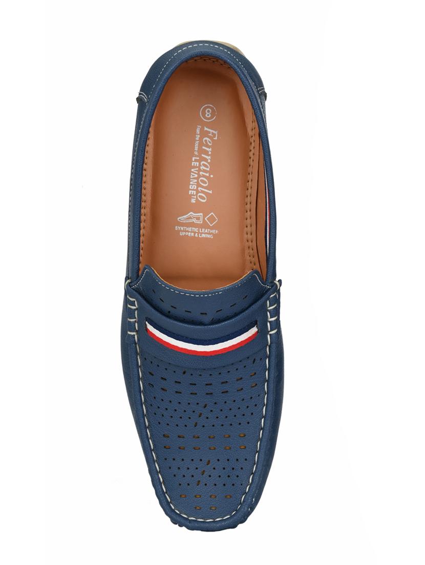 blue patent leather slip on loafers - 17539320 - Zoom Image - 3