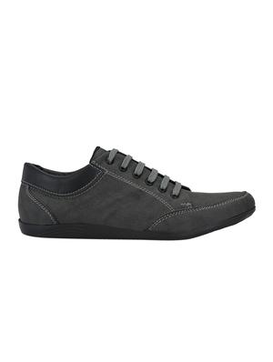 grey synthetic lace up sneakers - 17539321 - Standard Image - 2