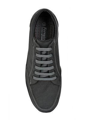 grey synthetic lace up sneakers - 17539321 - Standard Image - 3