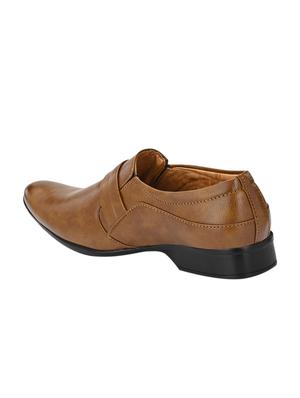 tan synthetic slip on shoes - 17539324 - Standard Image - 3