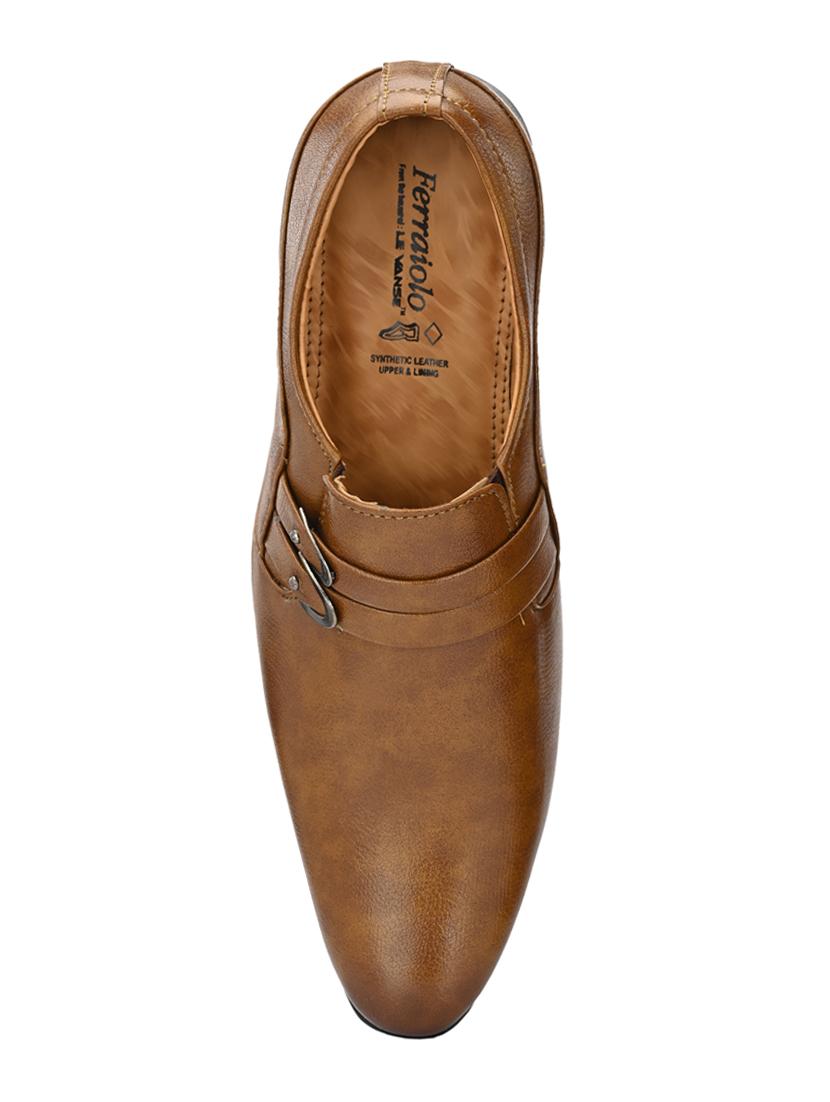 tan synthetic slip on shoes - 17539324 - Zoom Image - 4