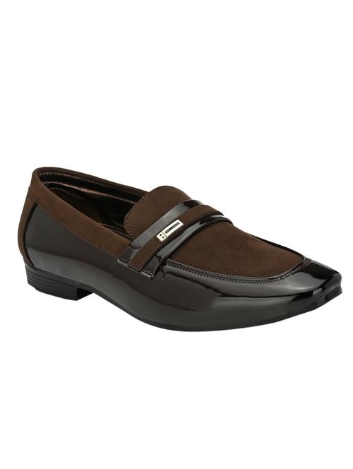 brown synthetic slip on shoes - 17539326 - Standard Image - 1