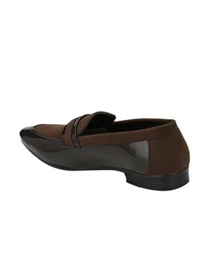 brown synthetic slip on shoes - 17539326 - Standard Image - 3
