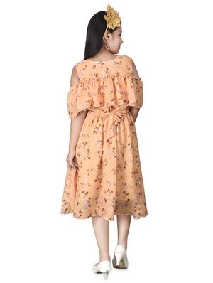 orange floral frock - 17539418 - Standard Image - 3