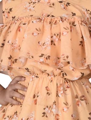 orange floral frock - 17539418 - Standard Image - 4