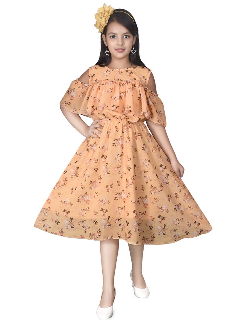 orange floral frock - 17539418 - Zoom Image - 1