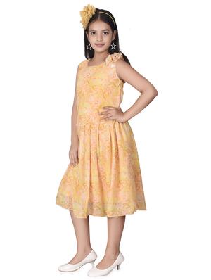orange layered floral frock - 17539420 - Standard Image - 2