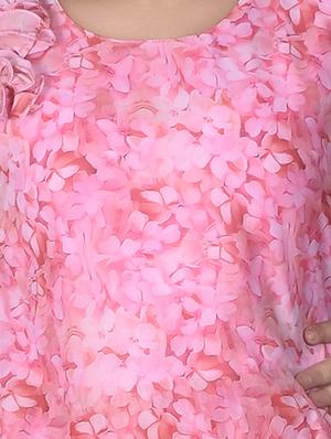 pink layered floral frock - 17539421 - Standard Image - 4