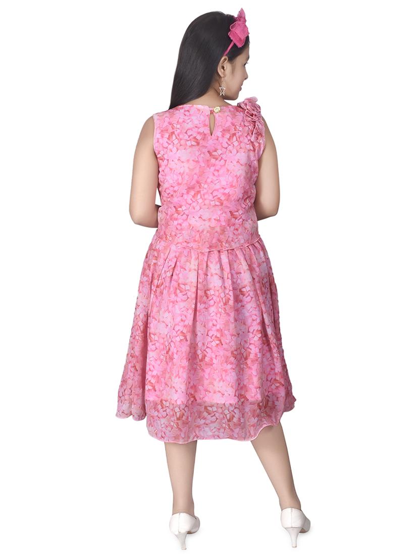 pink layered floral frock - 17539421 - Zoom Image - 3