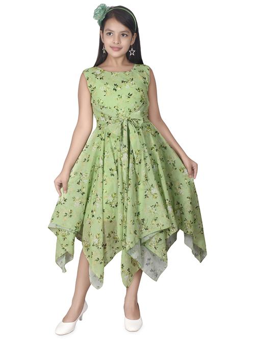 asymmetric hem floral frock - 17539422 - Standard Image - 1