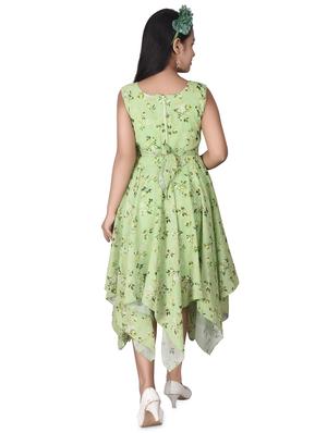 asymmetric hem floral frock - 17539422 - Standard Image - 3
