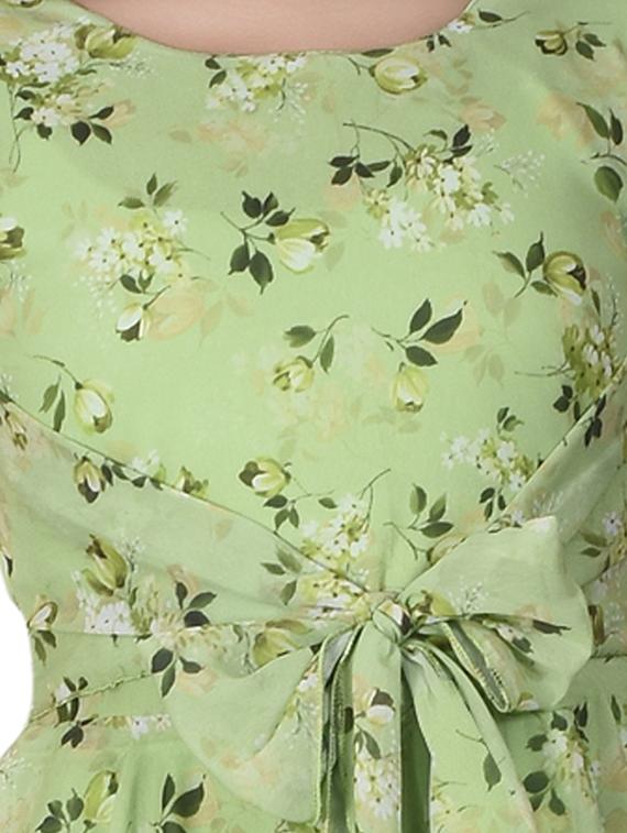 asymmetric hem floral frock - 17539422 - Zoom Image - 4