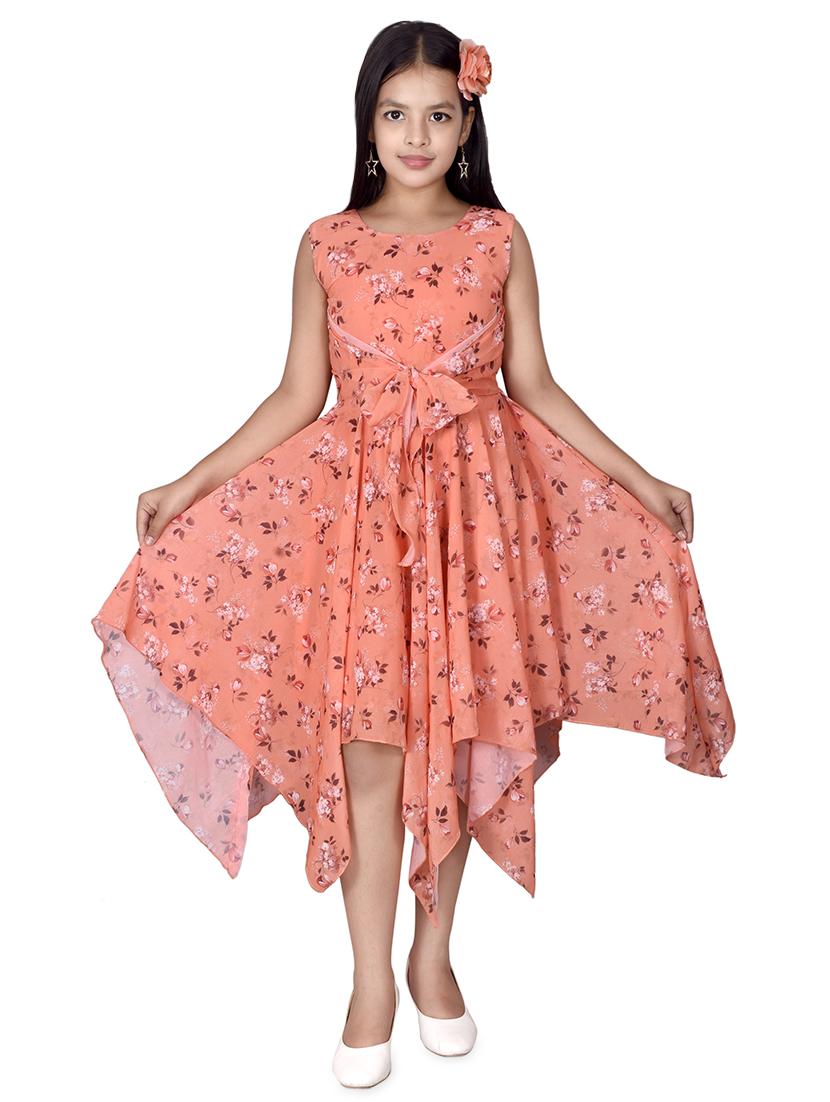 asymmetric hem floral frock - 17539423 - Zoom Image - 1
