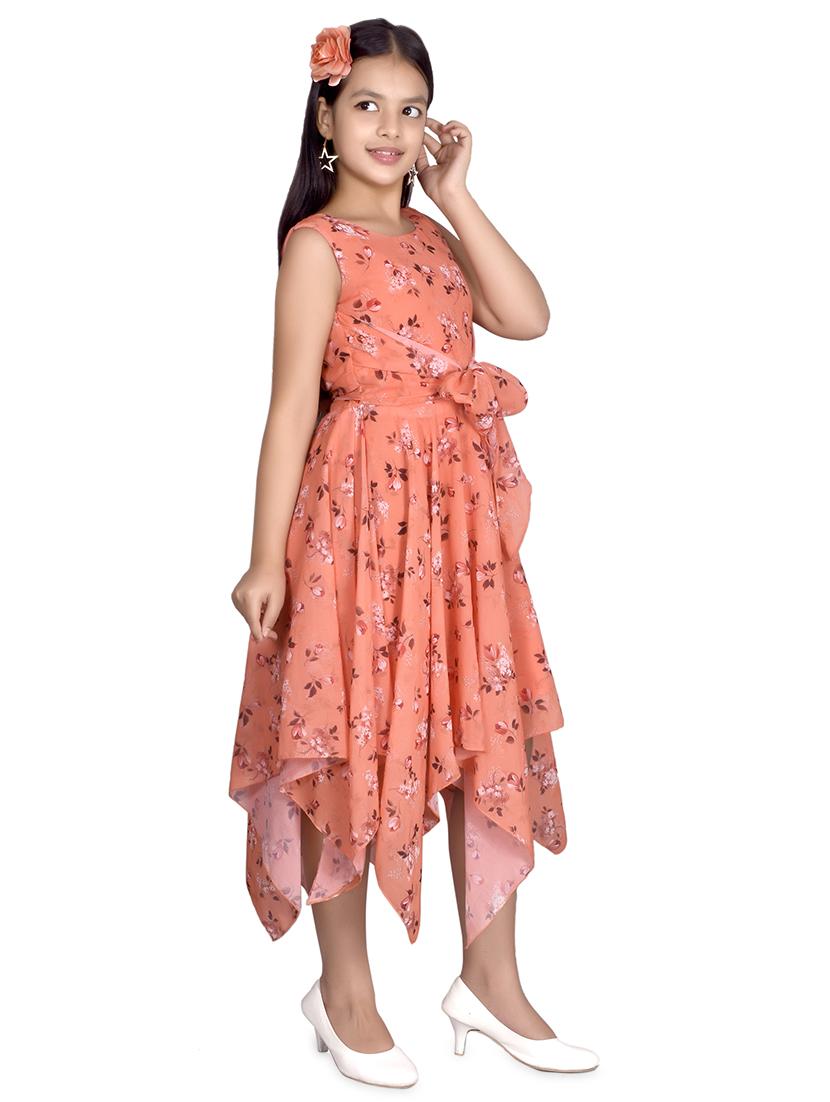 asymmetric hem floral frock - 17539423 - Zoom Image - 2