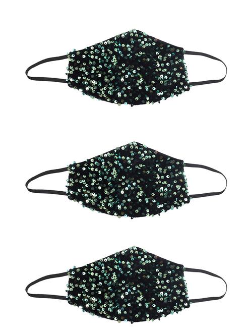 green cotton printed women mask set of 3 - 17539592 - Standard Image - 1