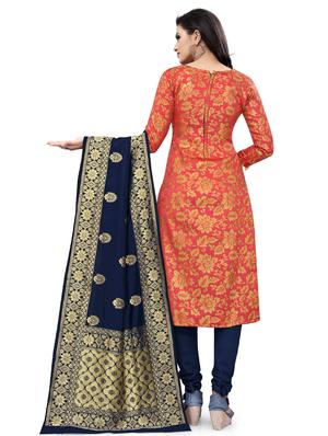 zari work churidaar unstitched suit - 17539767 - Standard Image - 3