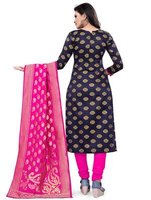 zari work churidaar unstitched suit - 17539780 - Standard Image - 3