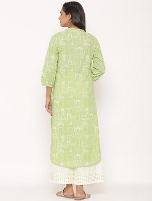 printed kurta palazzo set - 17539794 - Standard Image - 3