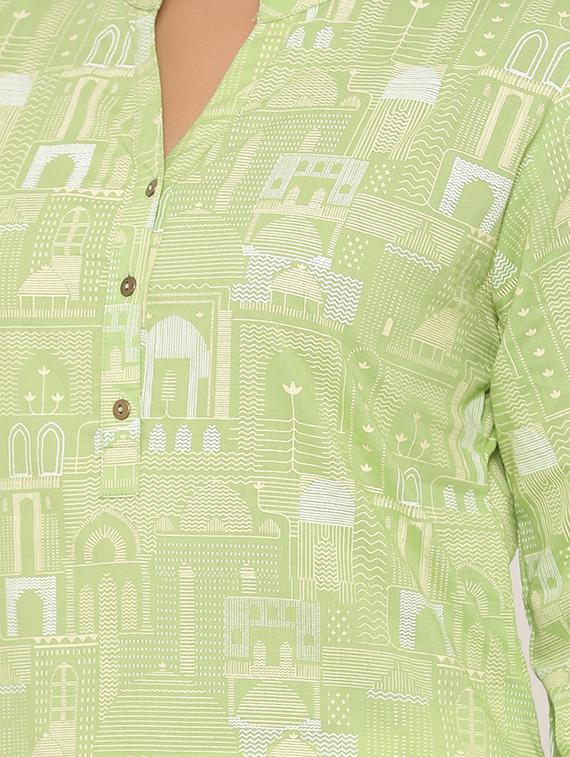 printed kurta palazzo set - 17539794 - Zoom Image - 4