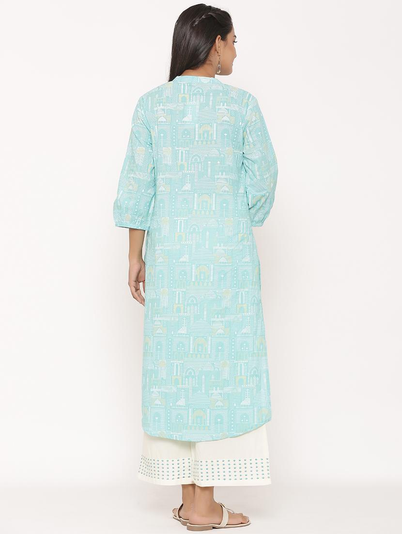 printed kurta palazzo set - 17539796 - Zoom Image - 3