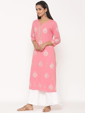 printed kurta palazzo set - 17539797 - Standard Image - 2