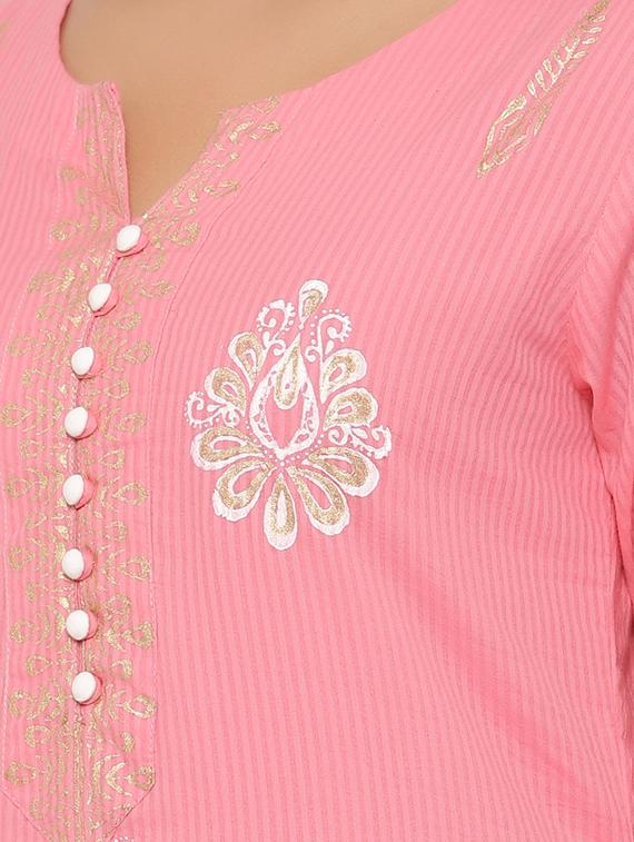 printed kurta palazzo set - 17539797 - Zoom Image - 4