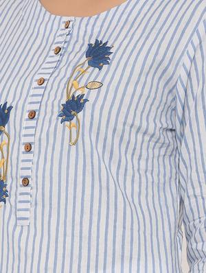 striped kurta palazzo set - 17539800 - Standard Image - 4
