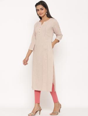 solid straight kurta - 17539831 - Standard Image - 2