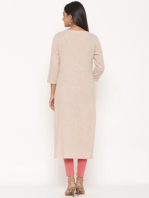 solid straight kurta - 17539831 - Standard Image - 3