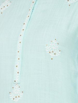 embroidered high-low kurta - 17539834 - Standard Image - 4