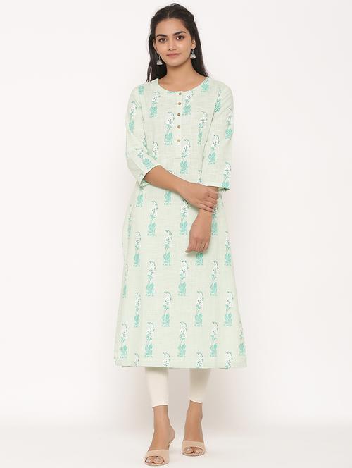 printed straight kurta - 17539836 - Very Small Image - 1