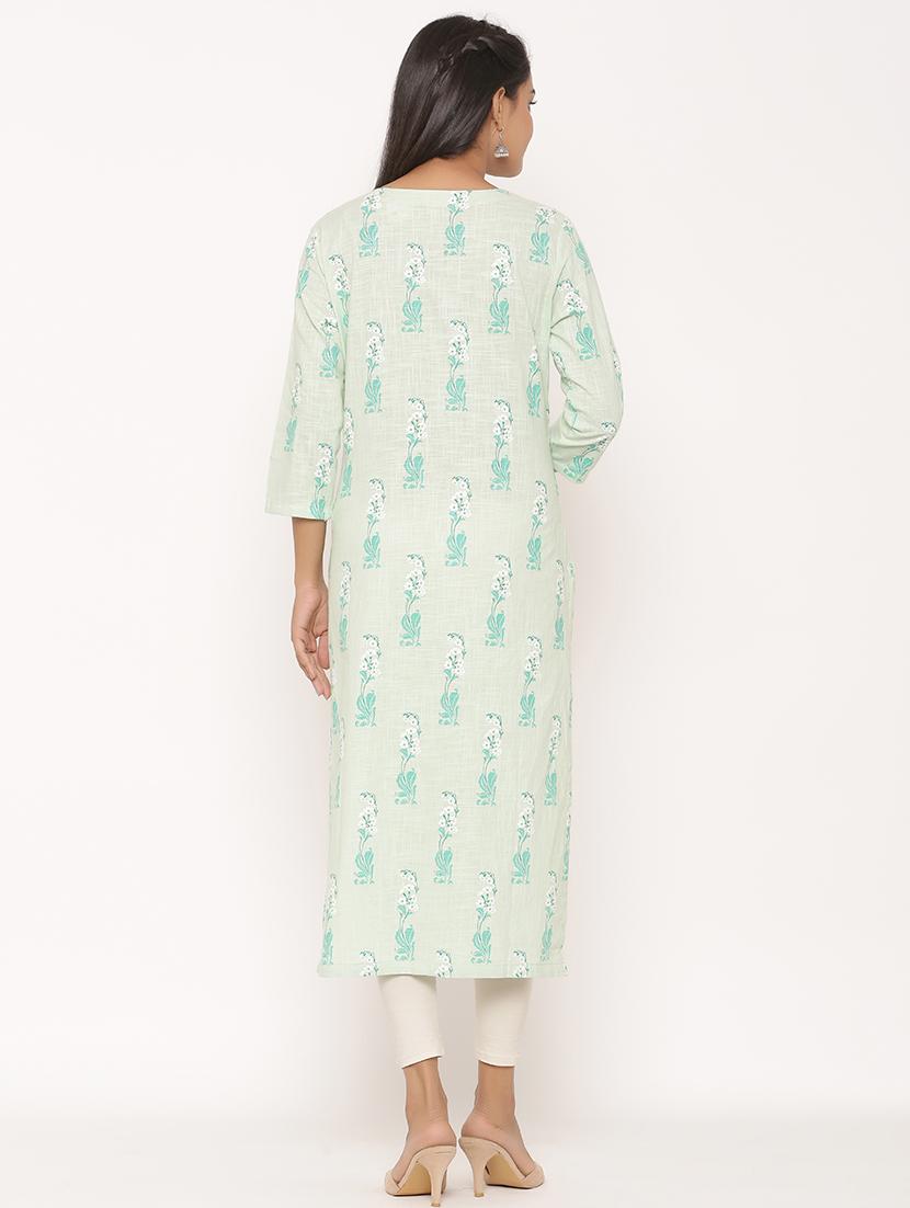 printed straight kurta - 17539836 - Zoom Image - 3