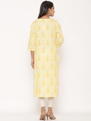 printed straight kurta - 17539837 - Standard Image - 3