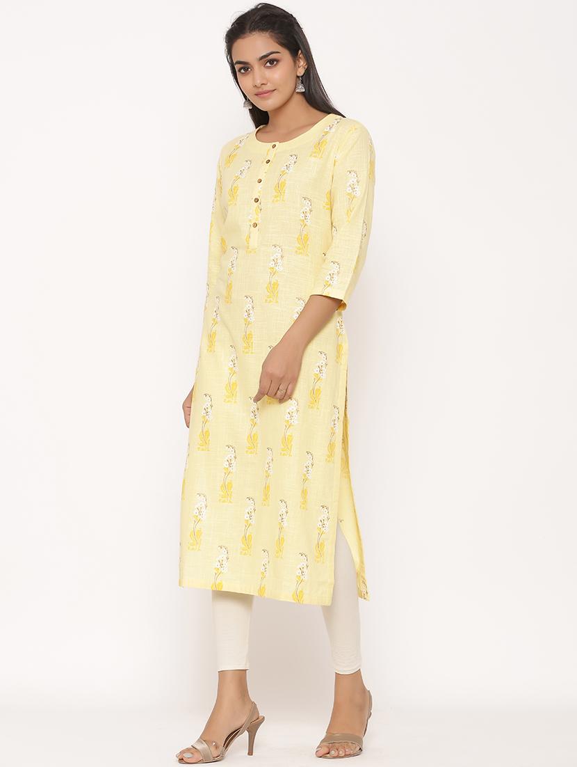 printed straight kurta - 17539837 - Zoom Image - 2