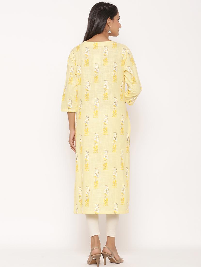 printed straight kurta - 17539837 - Zoom Image - 3