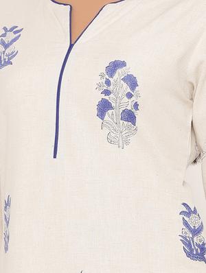floral straight kurta - 17539838 - Standard Image - 4