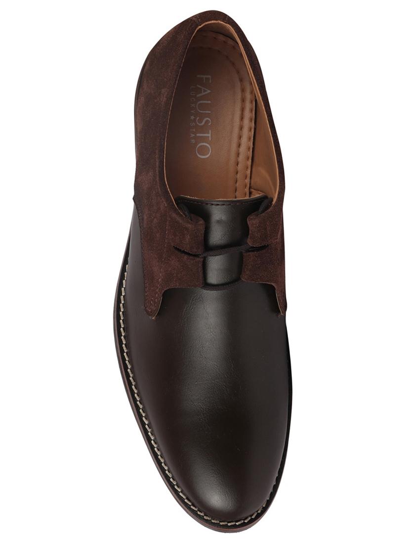brown leather laceup oxfords - 17539868 - Zoom Image - 3