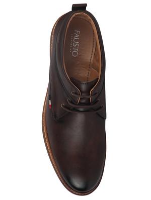 brown pu laceup oxfords - 17539871 - Standard Image - 3